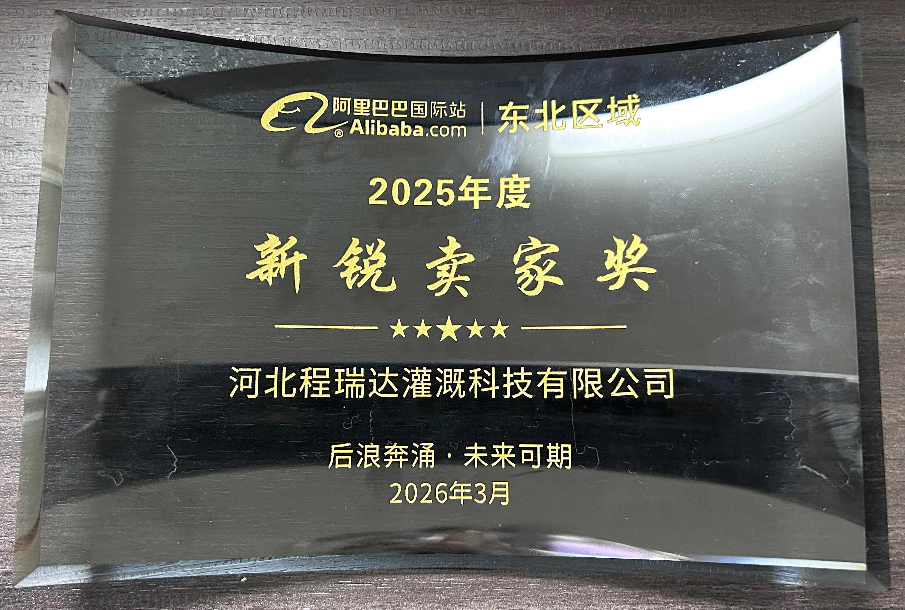 陇南程瑞达灌溉 | 荣获阿里国际站新锐卖家奖